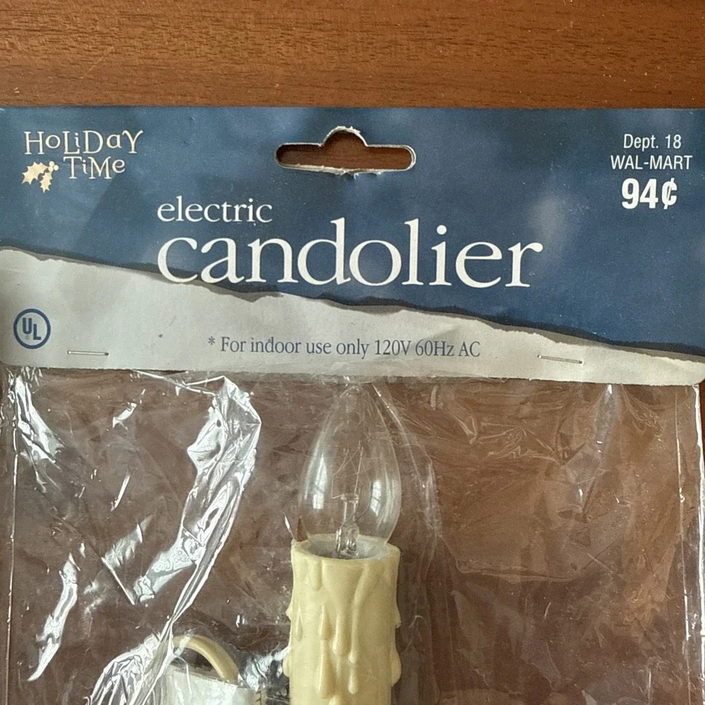 NOS Holiday Time Electric‎ Window Candolier Lot of 8 Clear Bulb Vintage F/W